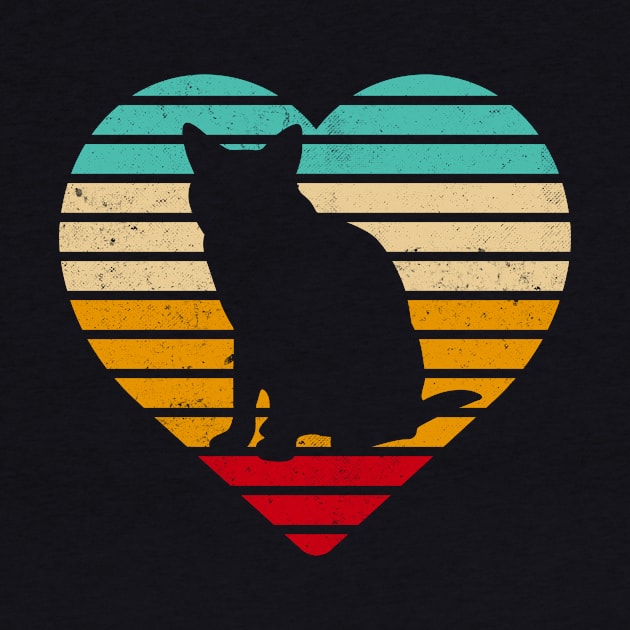 Cat Heart Fun Retro Vintage Funny Cats by Foxxy Merch